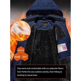 Large-size Women's Waterproof Soft-shell Ski Jacket with Fleece Lining, Hooded, Multiple Pockets, Warm, Comfortable, Bright Colors, Plus-size Coat for Outdoor Sports, Snowsports, Snowboarding, Hiking, Mountaineering, Camping, Daily Casual Work Large-size Women's Waterproof Soft-shell Ski Jacket with Fleece Lining, Hooded, Multiple Pockets, Warm, Comfortable, Bright Colors, Plus-size Coat for Outdoor Sports, Snowsports, Snowboarding, Hiking, Mountaineering, Camping, Daily Casual Work