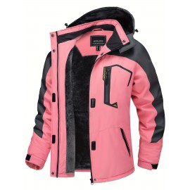 Large-size Women's Waterproof Soft-shell Ski Jacket with Fleece Lining, Hooded, Multiple Pockets, Warm, Comfortable, Bright Colors, Plus-size Coat for Outdoor Sports, Snowsports, Snowboarding, Hiking, Mountaineering, Camping, Daily Casual Work Large-size Women's Waterproof Soft-shell Ski Jacket with Fleece Lining, Hooded, Multiple Pockets, Warm, Comfortable, Bright Colors, Plus-size Coat for Outdoor Sports, Snowsports, Snowboarding, Hiking, Mountaineering, Camping, Daily Casual Work