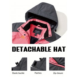 Large-size Women's Waterproof Soft-shell Ski Jacket with Fleece Lining, Hooded, Multiple Pockets, Warm, Comfortable, Bright Colors, Plus-size Coat for Outdoor Sports, Snowsports, Snowboarding, Hiking, Mountaineering, Camping, Daily Casual Work Large-size Women's Waterproof Soft-shell Ski Jacket with Fleece Lining, Hooded, Multiple Pockets, Warm, Comfortable, Bright Colors, Plus-size Coat for Outdoor Sports, Snowsports, Snowboarding, Hiking, Mountaineering, Camping, Daily Casual Work