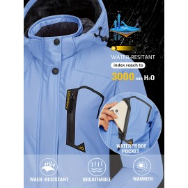 Large-size Women's Waterproof Soft-shell Ski Jacket with Fleece Lining, Hooded, Multiple Pockets, Warm, Comfortable, Bright Colors, Plus-size Coat for Outdoor Sports, Snowsports, Snowboarding, Hiking, Mountaineering, Camping, Daily Casual Work Large-size Women's Waterproof Soft-shell Ski Jacket with Fleece Lining, Hooded, Multiple Pockets, Warm, Comfortable, Bright Colors, Plus-size Coat for Outdoor Sports, Snowsports, Snowboarding, Hiking, Mountaineering, Camping, Daily Casual Work