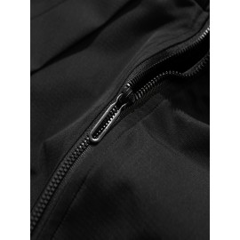 Women's Plus Size 3-in-1 Hooded Windbreaker - Fall/Winter Fashion Jacket with Pockets, Polyester, Long Sleeve, Zip-Up, H-Style