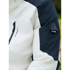 Women's Plus Size Outdoor Sports 3-in-1 Jacket - Hooded Color Block Waterproof Coat For Fall & Winter