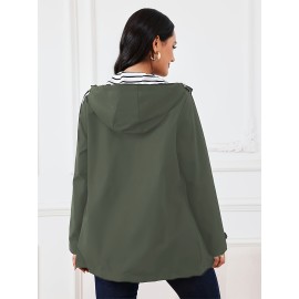 Large Size Women's Windbreaker Jacket, Suitable For Autumn And Winter, Comfortable And Fashionable, Outdoor Sports And Daily Wear Large Size Women's Windbreaker Jacket, Suitable For Autumn And Winter, Comfortable And Fashionable, Outdoor Sports And Daily Wear