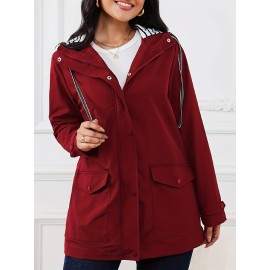 Large Size Women's Windbreaker Jacket, Suitable For Autumn And Winter, Comfortable And Fashionable, Outdoor Sports And Daily Wear Large Size Women's Windbreaker Jacket, Suitable For Autumn And Winter, Comfortable And Fashionable, Outdoor Sports And Daily Wear