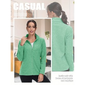 Women's Plus Size Fleece Jacket Full Zip Stand Collar Casual Jacket Autumn And Winter Warm Coat Lightweight Soft Comfort Jacket 2 Zipper Pockets Daily Travel Wear Commute Office To School Home Outdoor Recreation Activities Large Size Fleece Jacket Women's Plus Size Fleece Jacket Full Zip Stand Collar Casual Jacket Autumn And Winter Warm Coat Lightweight Soft Comfort Jacket 2 Zipper Pockets Daily Travel Wear Commute Office To School Home Outdoor Recreation Activities Large Size Fleece Jacket