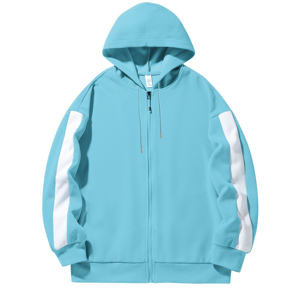 Chic Plus Size Women's Hooded Jacket - Color Block, Zip-Up Outdoor Coat With Drawstring & Pockets For Fall/Winter Chic Plus Size Women's Hooded Jacket - Color Block, Zip-Up Outdoor Coat With Drawstring & Pockets For Fall/Winter