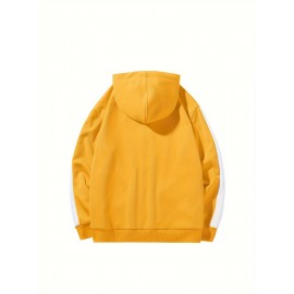 Chic Plus Size Women's Hooded Jacket - Color Block, Zip-Up Outdoor Coat With Drawstring & Pockets For Fall/Winter Chic Plus Size Women's Hooded Jacket - Color Block, Zip-Up Outdoor Coat With Drawstring & Pockets For Fall/Winter