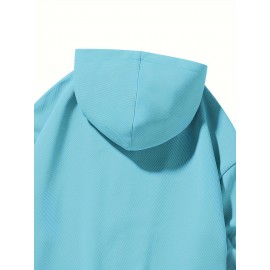 Chic Plus Size Women's Hooded Jacket - Color Block, Zip-Up Outdoor Coat With Drawstring & Pockets For Fall/Winter Chic Plus Size Women's Hooded Jacket - Color Block, Zip-Up Outdoor Coat With Drawstring & Pockets For Fall/Winter