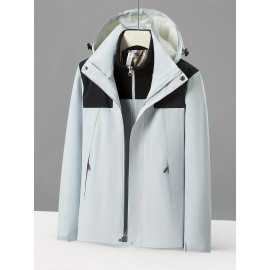 Women's 3-in-1 Winter Outdoor Jacket Set - Waterproof, Windproof & Warm with Detachable Fleece Liner, Hooded for Hiking & Travel Women's 3-in-1 Winter Outdoor Jacket Set - Waterproof, Windproof & Warm with Detachable Fleece Liner, Hooded for Hiking & Travel