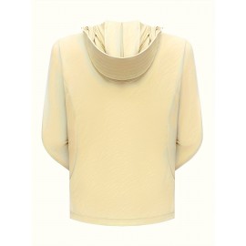 Women's Plus Size Solid Lightweight Hooded Sports Jacket, Spring/Summer, Pockets Women's Plus Size Solid Lightweight Hooded Sports Jacket, Spring/Summer, Pockets