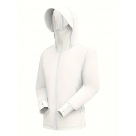 Women's Plus Size Solid Lightweight Hooded Sports Jacket, Spring/Summer, Pockets Women's Plus Size Solid Lightweight Hooded Sports Jacket, Spring/Summer, Pockets