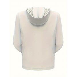 Women's Plus Size Solid Lightweight Hooded Sports Jacket, Spring/Summer, Pockets Women's Plus Size Solid Lightweight Hooded Sports Jacket, Spring/Summer, Pockets