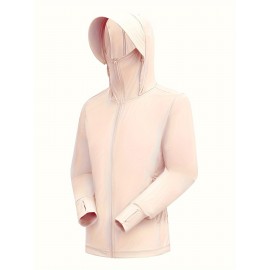 Women's Plus Size Solid Lightweight Hooded Sports Jacket, Spring/Summer, Pockets Women's Plus Size Solid Lightweight Hooded Sports Jacket, Spring/Summer, Pockets