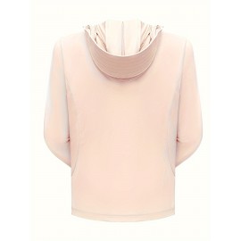 Women's Plus Size Solid Lightweight Hooded Sports Jacket, Spring/Summer, Pockets Women's Plus Size Solid Lightweight Hooded Sports Jacket, Spring/Summer, Pockets