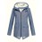 Plus Size Plush Lined Hooded Coat, Warm Long Sleeve Zipper Coat for Winter, Casual Women's Clothing