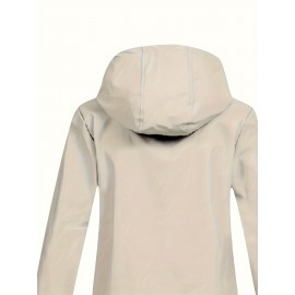 Plus Size Plush Lined Hooded Coat, Warm Long Sleeve Zipper Coat for Winter, Casual Women's Clothing Plus Size Plush Lined Hooded Coat, Warm Long Sleeve Zipper Coat for Winter, Casual Women's Clothing