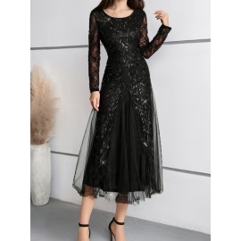 Elegant Directional Light Luxury Sequined Heavy Work Women'S Banquet Evening Dress Elegant Directional Light Luxury Sequined Heavy Work Women'S Banquet Evening Dress
