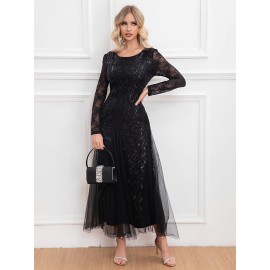 Elegant Directional Light Luxury Sequined Heavy Work Women'S Banquet Evening Dress Elegant Directional Light Luxury Sequined Heavy Work Women'S Banquet Evening Dress