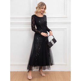 Elegant Directional Light Luxury Sequined Heavy Work Women'S Banquet Evening Dress Elegant Directional Light Luxury Sequined Heavy Work Women'S Banquet Evening Dress