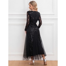 Elegant Directional Light Luxury Sequined Heavy Work Women'S Banquet Evening Dress Elegant Directional Light Luxury Sequined Heavy Work Women'S Banquet Evening Dress
